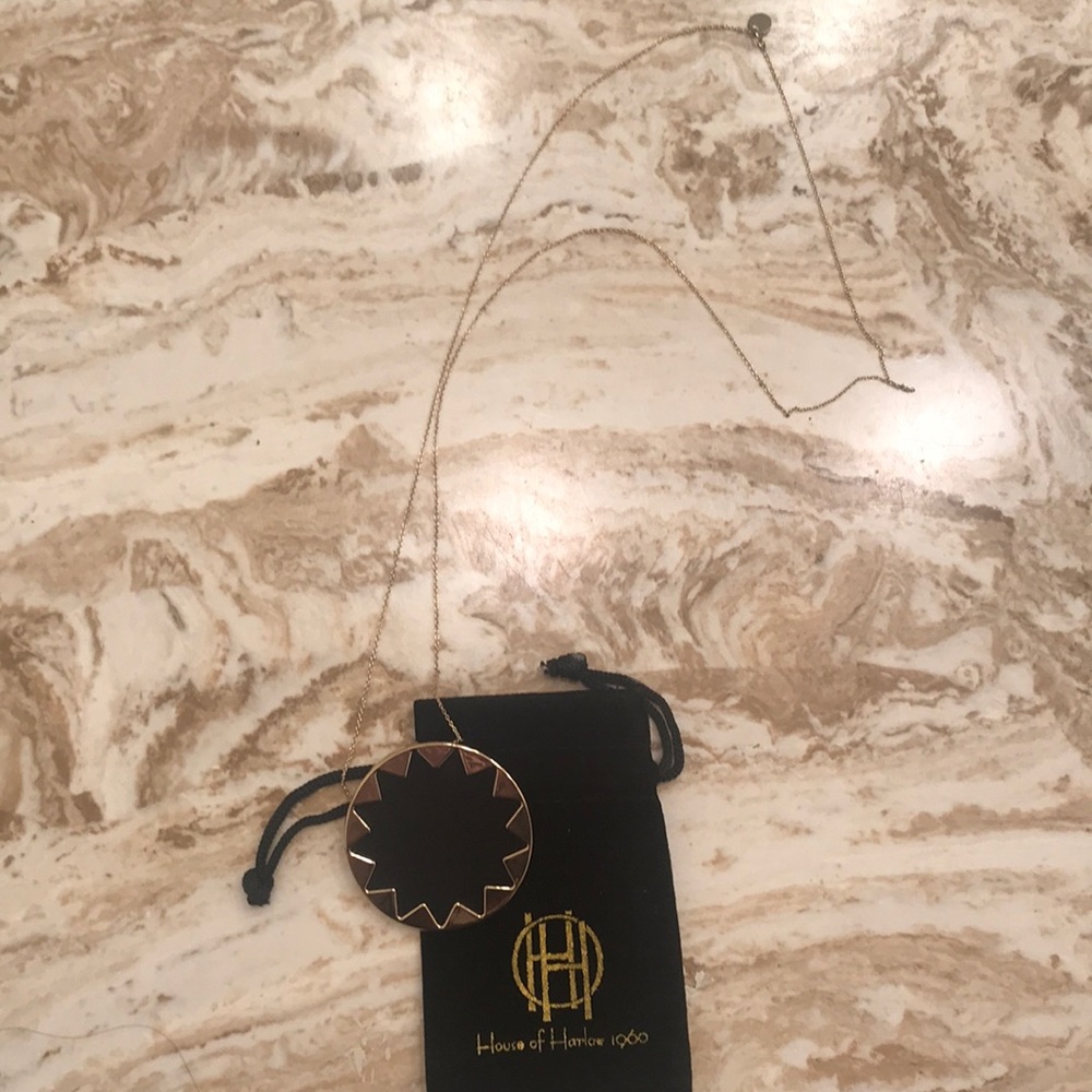 House of Harlow Large Sunburst Gold Necklace